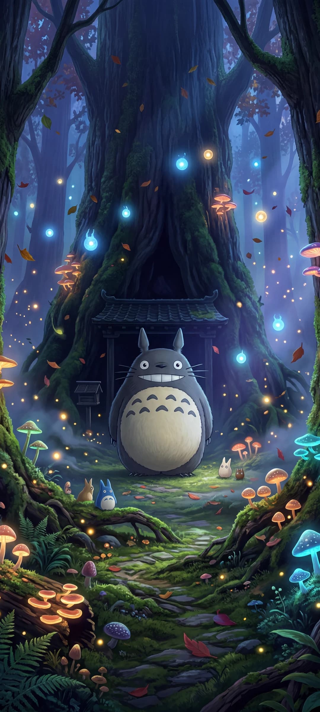 Totoro in a Serene Forest