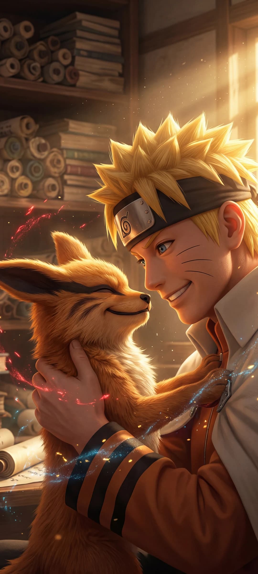 Naruto and Kurama: A Friendly Moment