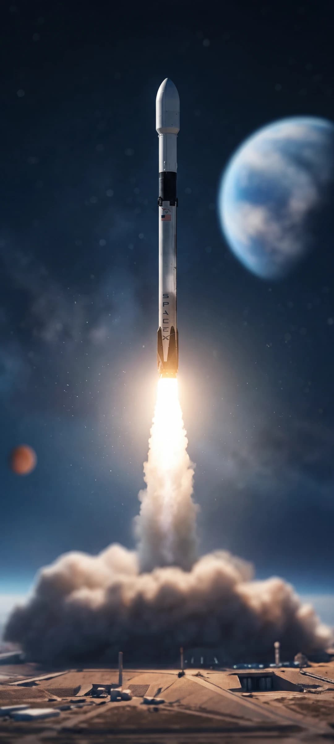 Rocket Launch in Space