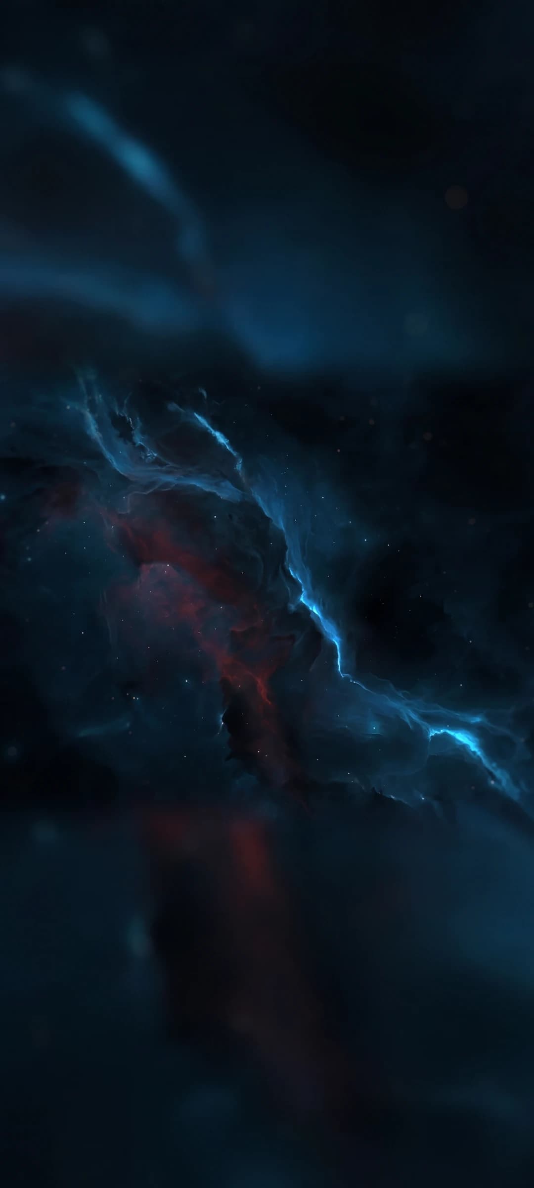 Glowing Blue Space Nebula