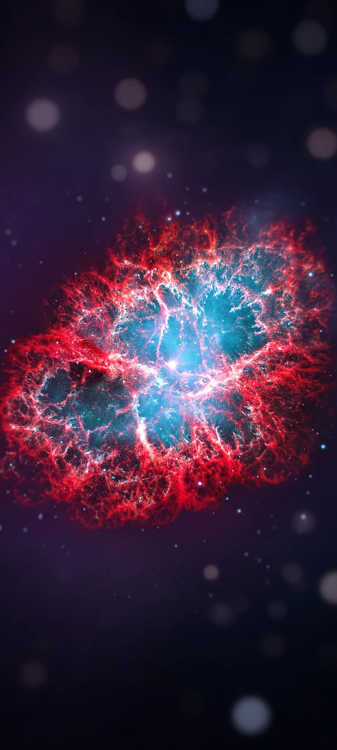 Red and Blue Cosmic Nebulae