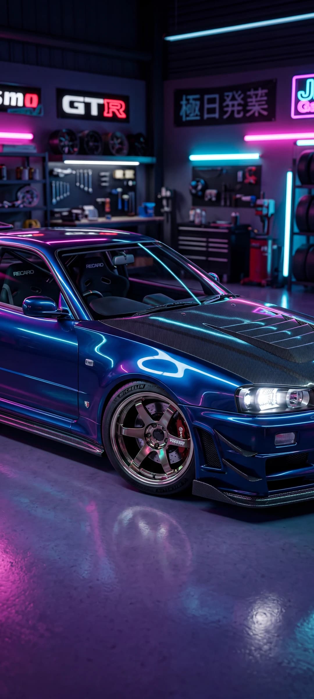 JDM Neon Garage