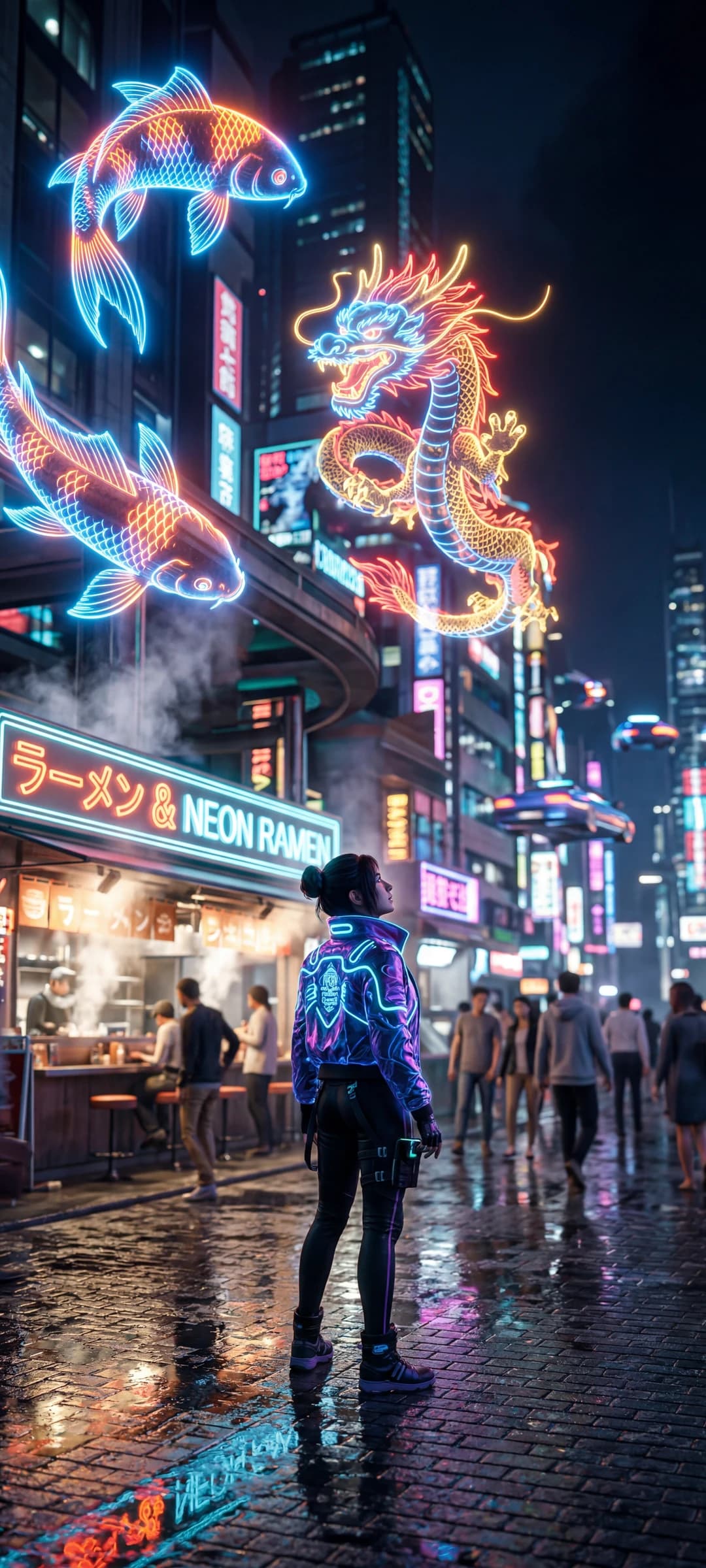 Hologram Plaza Woman